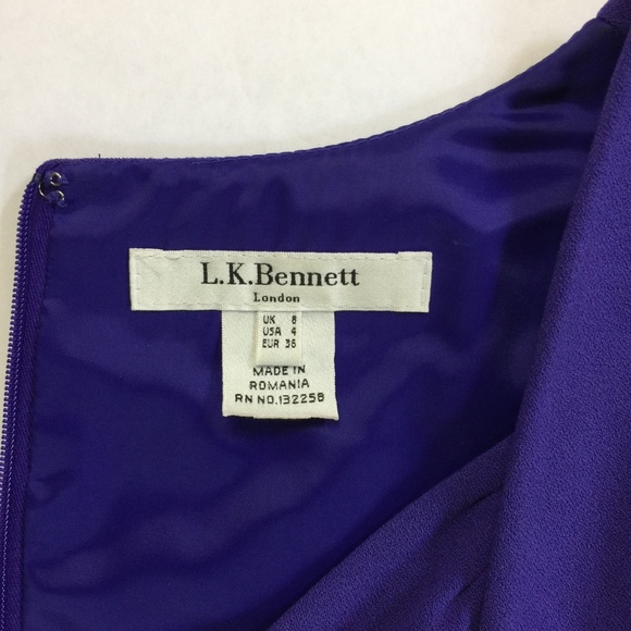 L.K.Bennett Women's Dress Purple - EUR 36/US 4 - Picture 5 of 6